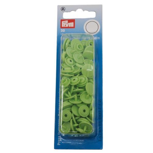 Patenty plast. Color snaps 12,4mm zelené