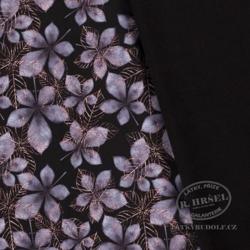 Látka Softshell zimní listy digi 166026