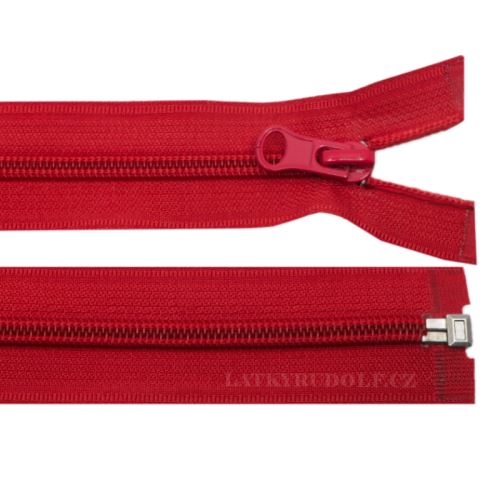 Zip spirálový 6mm dělitelný 55cm 148L-červená