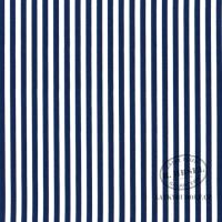 100% Cotton poplin fabric 5mm Stripe dark blue 103314
