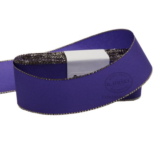 Stuha taftová s rexorem šíře 40mm 030512-fialová+zlato, 10m