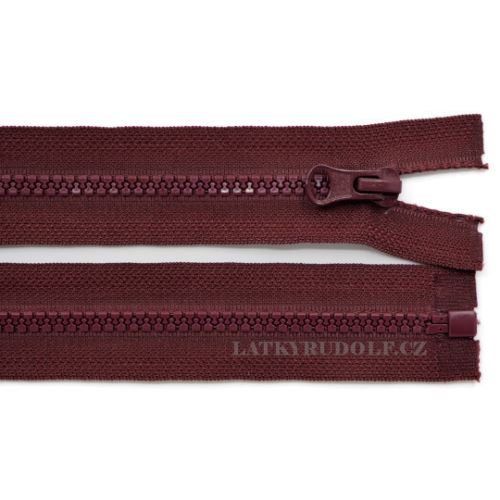 Zip kostěný 5mm dělitelný 179L-bordó