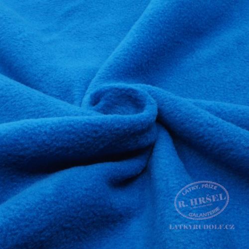 Látka Fleece antipilling uni královský modrý (cobalt) 150061
