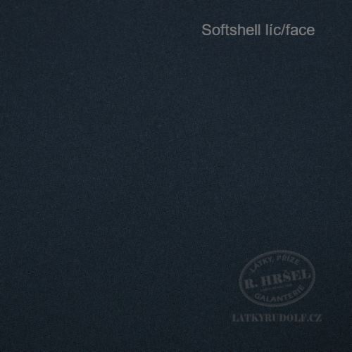 Látka Softshell zimní tmavě modrý 166108 líc