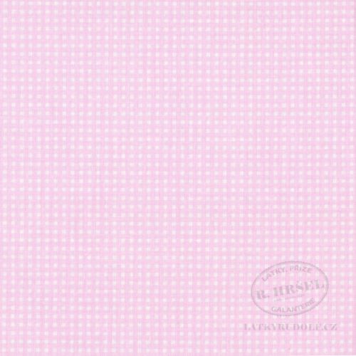 Látka Růžová mřížka 2mm 103743