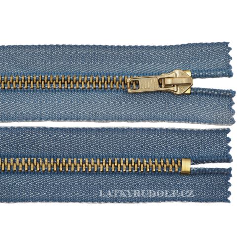 Zamek mosiądz 6mm nerozdzielczy 10cm 454L-jasny melanż