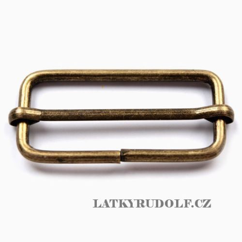 Posunovač na popruhy 30x15mm staromosaz