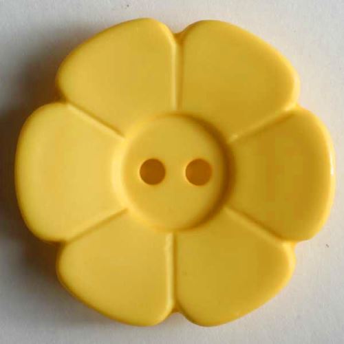 Knoflík Dill 15mm kytička žlutá 219098