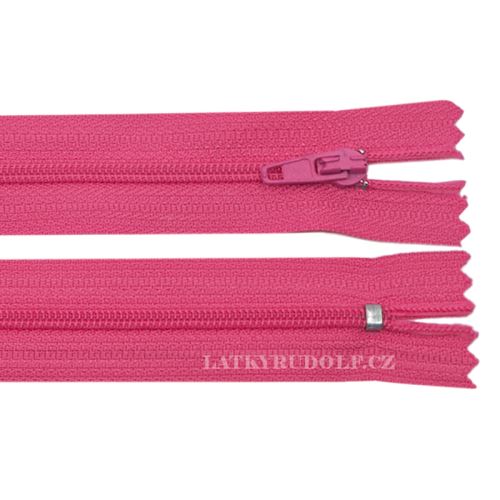 Zip spirálový 3mm nedělitelný 60cm 142K-malinová