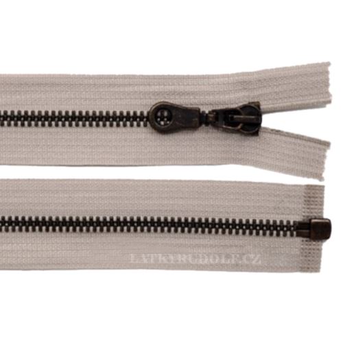 Zip staromosazný 6mm dělitelný 50cm 1825K-béžová