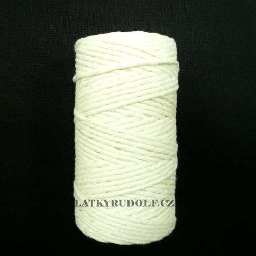 Lněná šňůrka 100g 90m krémová