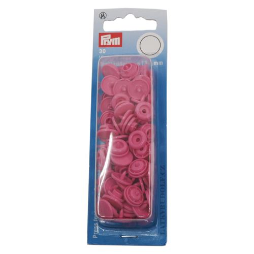 Patenty plast. Color snaps 12,4mm růžové