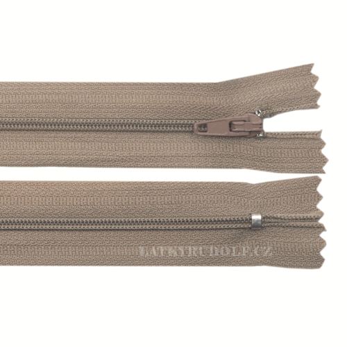 Zip spirálový 3mm nedělitelný 12cm 282K-tm.béžová