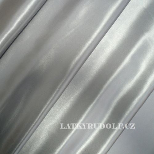 Látka Satén polyester stříbrný 160018 