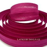 Cotton bias binding tape 20mm fuchsia, 25m/paket
