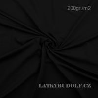 Látka Bavlnený úplet 200g čierny 143069