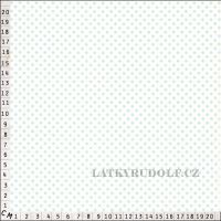 Látka Puntík 3mm světle modrý na bílé 102707 metr (1)