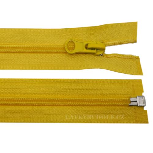 Zip spirálový 5mm dělitelný 60cm 110L-žlutá