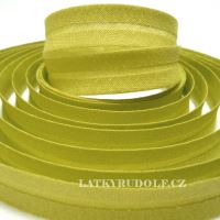 Cotton bias binding tape 14mm light green, 25m/paket