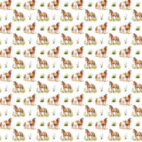Cotton fabric – horses (103865) – poplin