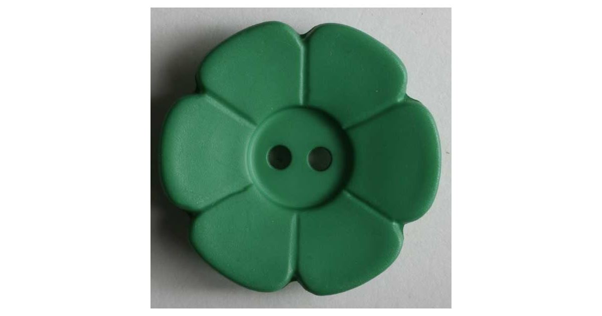 Knoflík Dill 28mm kytka zelená 289090 - Látky Rudolf