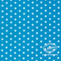 100% Cotton poplin fabric Stars on turquoise 103221