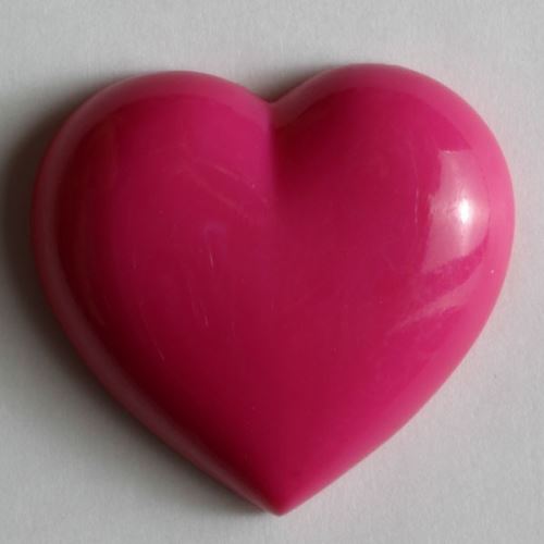 Knoflík Dill 11mm srdce růžové 190988