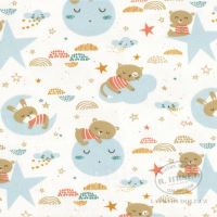 Cotton jersey fabric sleeping animals Amiki 149419