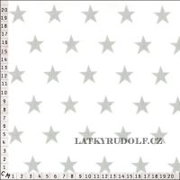 Látka Hvězdy 2cm šedé na bílé 101724 metr (1)