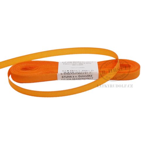 Stuha taftová šíře 6mm 30617-oranžová, 10m