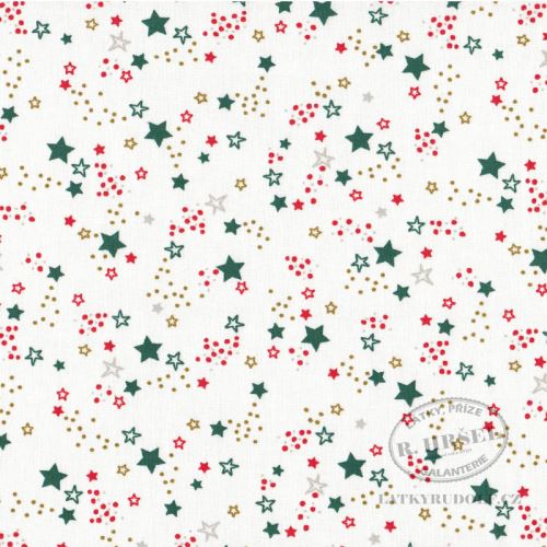 Látka Vánoční hvězdičky Lyra 103728