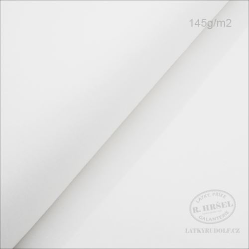 Látka Plátno bílé (neige) 145g 102000
