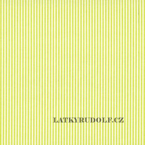 Látka Proužek 2mm zelenožlutý 101905