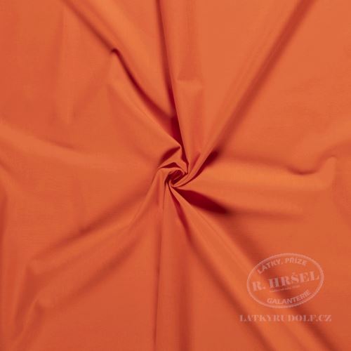 Látka plátno popelín oranžové 115g 118036