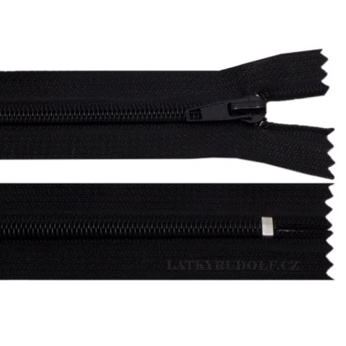 Zip spirálový 5mm nedělitelný 20cm 332-černá