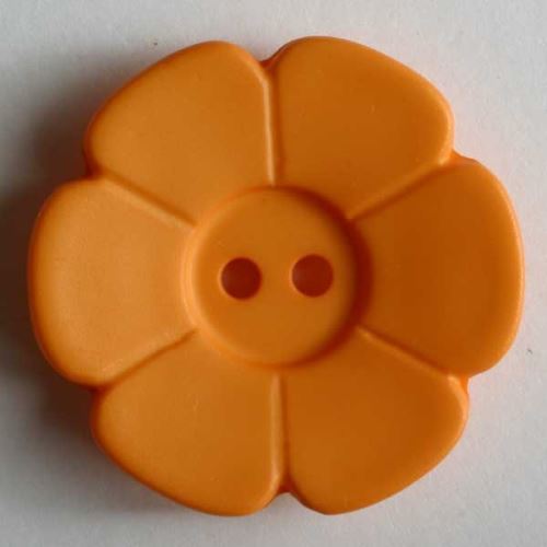 Knoflík Dill 28mm kytka oranžová 289100