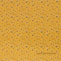 Fabric Bees on yellow 103842 poplin