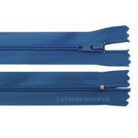 Zips špirálový 3mm nedeliteľný 35cm 206K-modrá