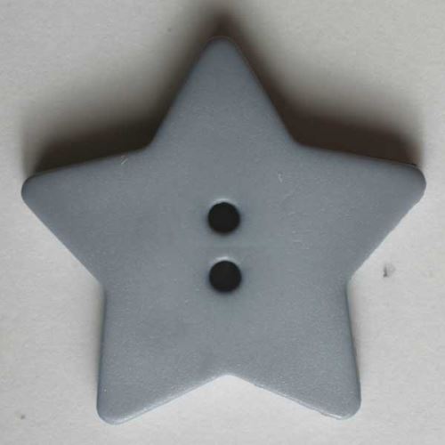 Knoflík Dill 15mm hvězda šedý 189027