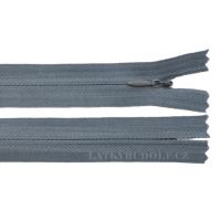 Zip skrytý 3mm nedělitelný 30cm 316-šedý