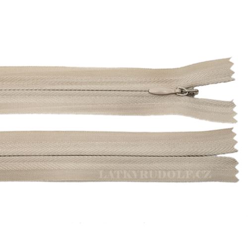 Zip skrytý 3mm nedělitelný 307-sv.béžový