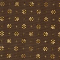 Látka Kočárkovina ornamenty na hnědé digi 175108
