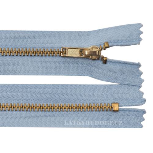Zamek mosiądz 4mm nerozdzielczy 10cm 183L-niebieska