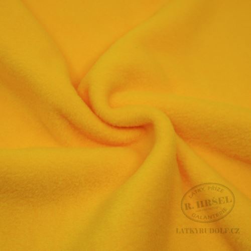 Látka Fleece antipilling uni žlutý (yellow) 150041