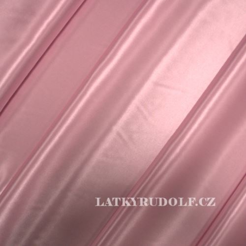 Látka Satén polyester růžový 160013