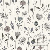 Decorative fabric Painted flowers 211194