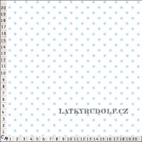 Látka Puntík 4mm modrý na bílé 102428 metr (1)