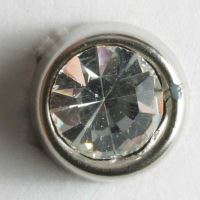 Gombík Dill 10mm strieborný s kamienkom 330608