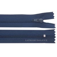 Zips špirálový 3mm nedeliteľný 35cm 220K-tmavo modrá