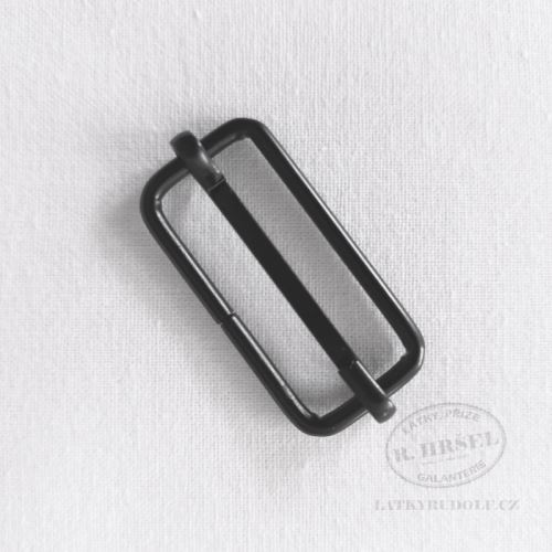 Posunovač na popruhy 30x13mm černý nikl
